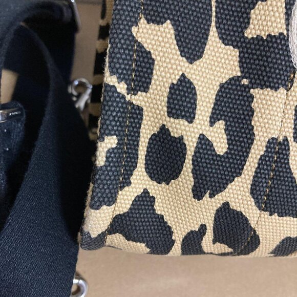 Black ItemCoach Leopard Varsity Cargo Tote - Picture 4 of 6